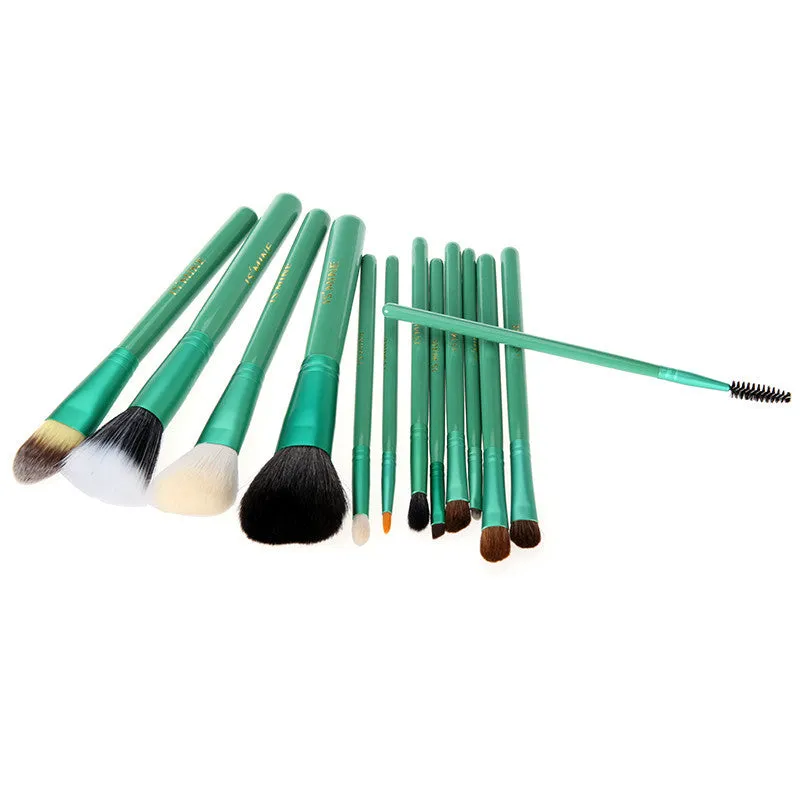 13 pcs Professional Portable makeup brushes make up brushes Set Cosmetic Brushes Kit Makeup Tools with Cup holder Case-Hot Sale-TOP Quality!-[Free Shipping]