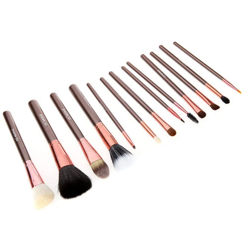 13 pcs Professional Portable makeup brushes make up brushes Set Cosmetic Brushes Kit Makeup Tools with Cup holder Case-Hot Sale-TOP Quality!-[Free Shipping]