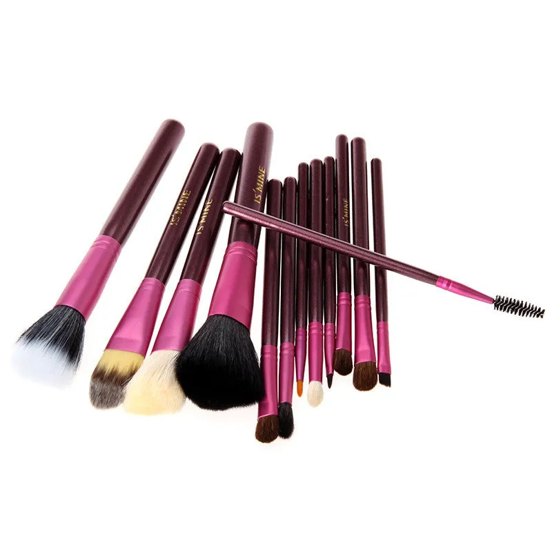 13 pcs Professional Portable makeup brushes make up brushes Set Cosmetic Brushes Kit Makeup Tools with Cup holder Case-Hot Sale-TOP Quality!-[Free Shipping]