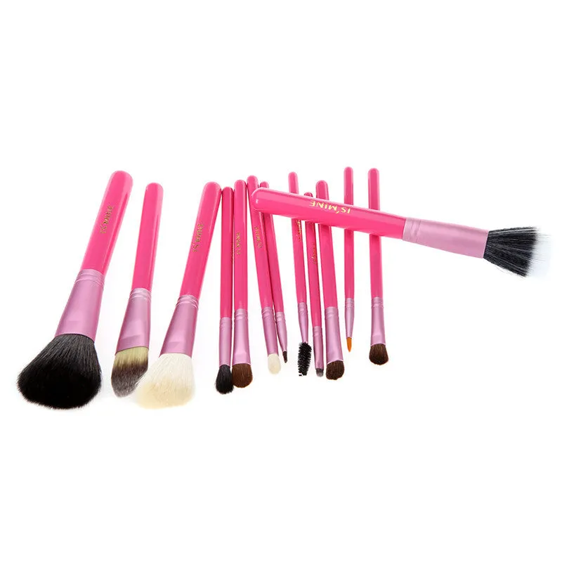 13 pcs Professional Portable makeup brushes make up brushes Set Cosmetic Brushes Kit Makeup Tools with Cup holder Case-Hot Sale-TOP Quality!-[Free Shipping]