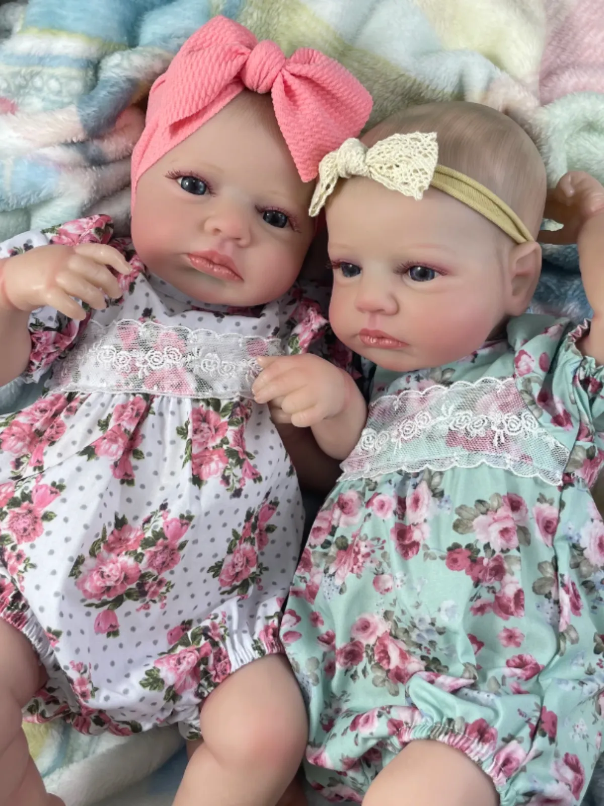 20" Real Lifelike Debbie and Deborah Twins Newborn Baby Dolls