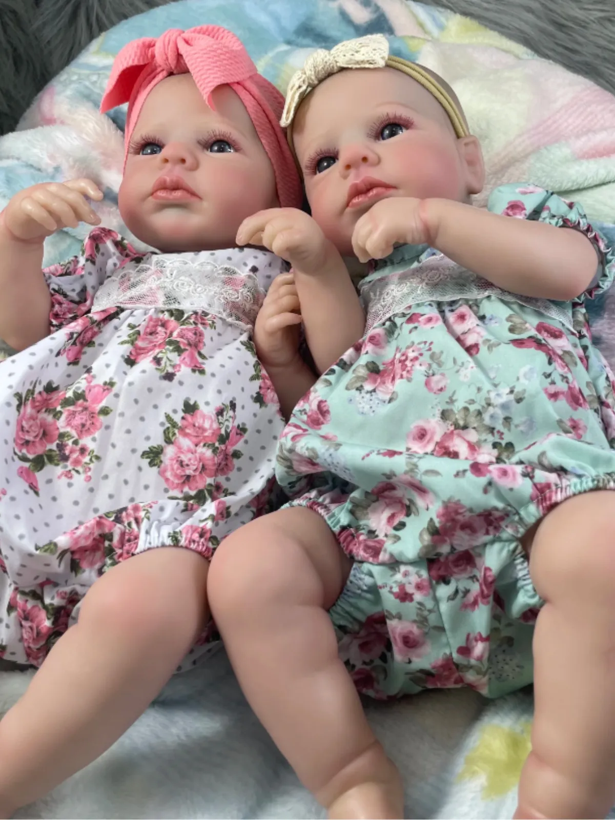 20" Real Lifelike Debbie and Deborah Twins Newborn Baby Dolls