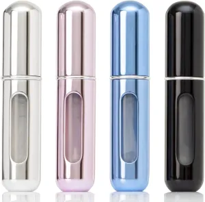 4Pack Portable Mini Refillable Perfume Atomizer Bottle