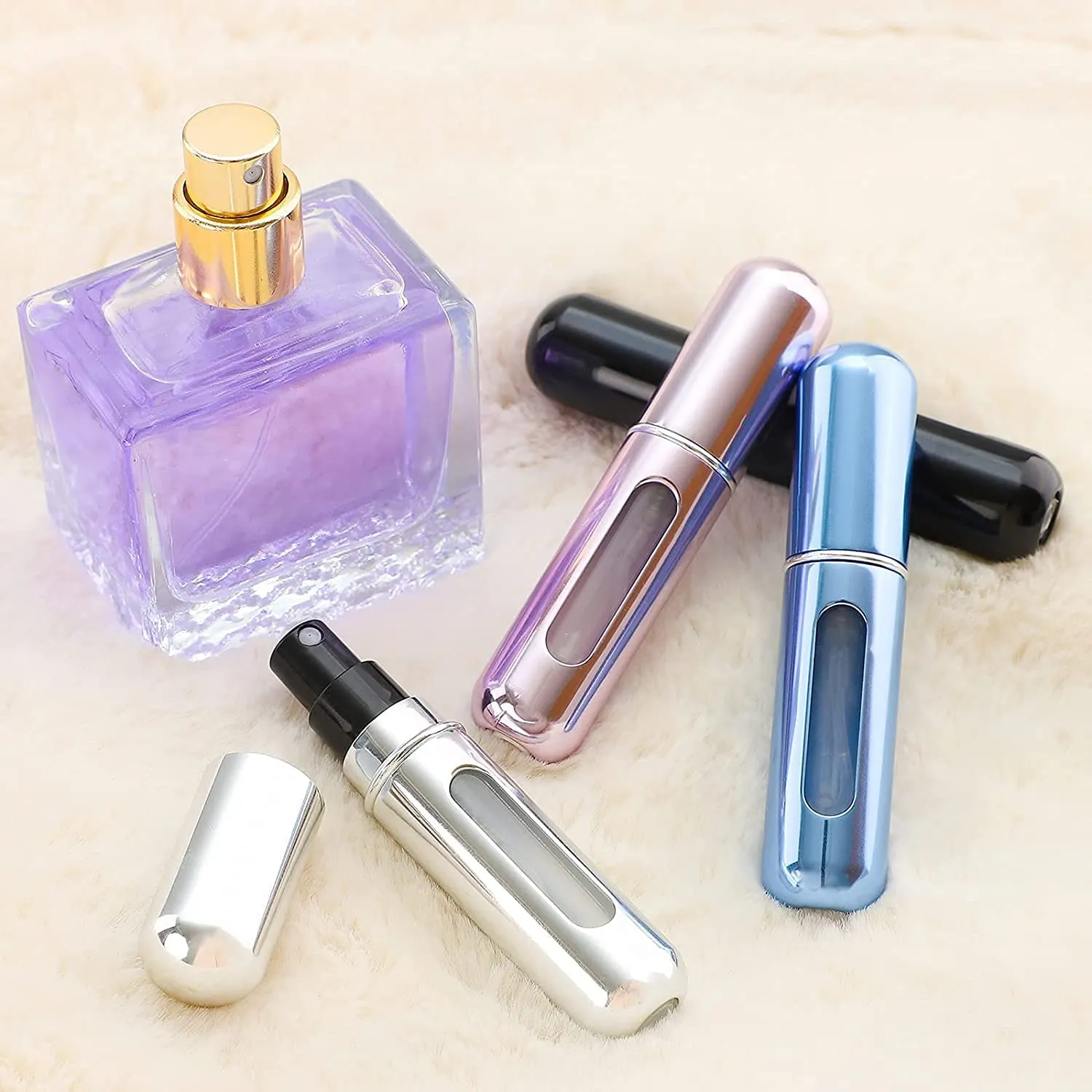 4Pack Portable Mini Refillable Perfume Atomizer Bottle