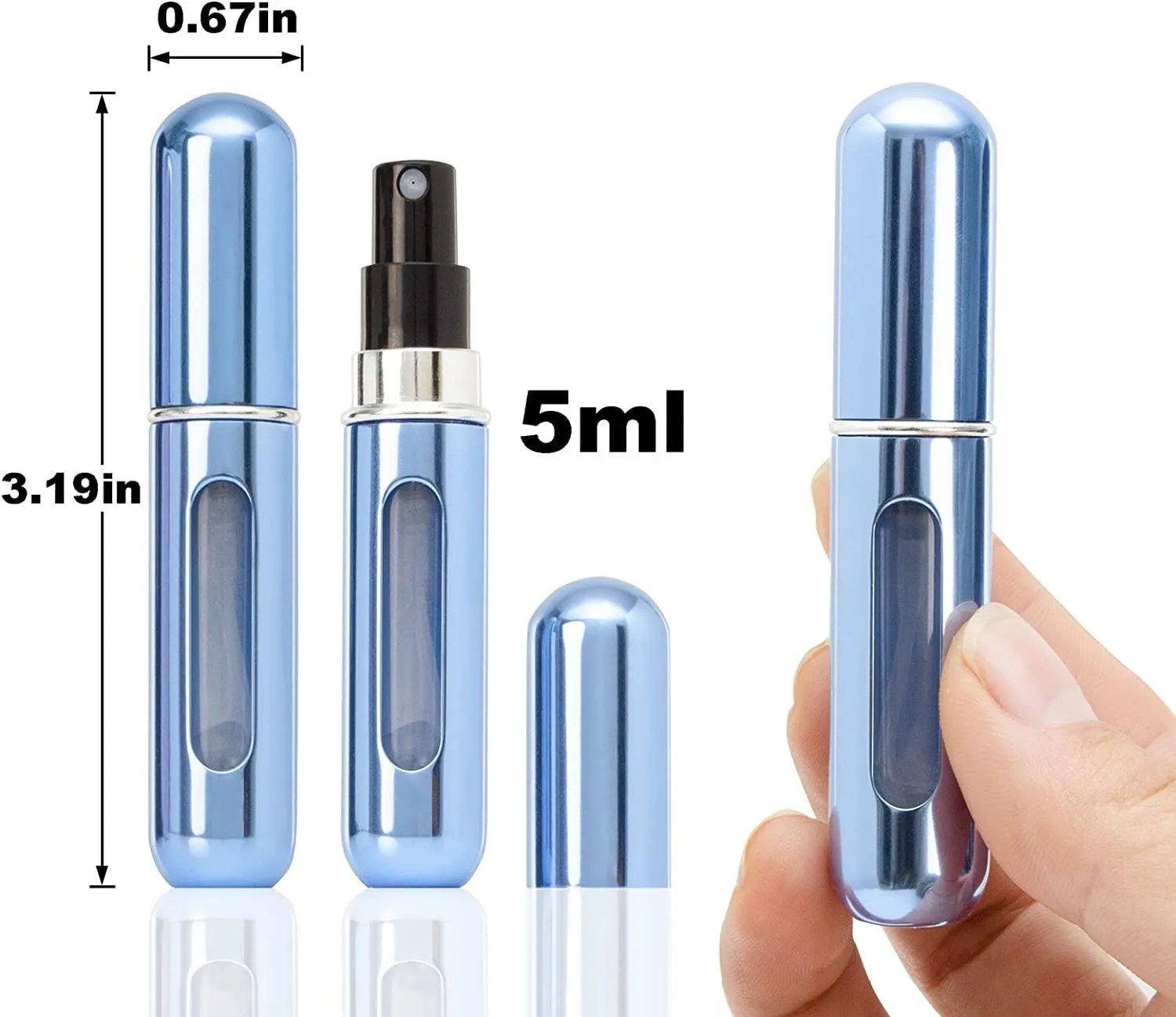 4Pack Portable Mini Refillable Perfume Atomizer Bottle