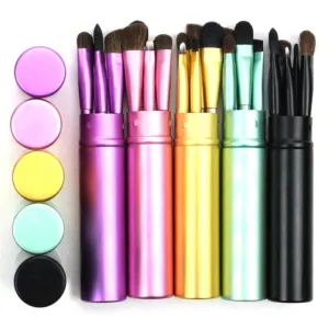 5pcs Travel Portable Mini Eye Makeup Brushes Set Eyeshadow Eyeliner Eyebrow Brush