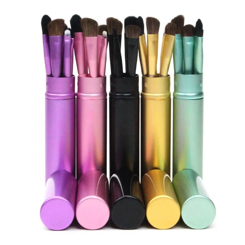 5pcs Travel Portable Mini Eye Makeup Brushes Set Eyeshadow Eyeliner Eyebrow Brush