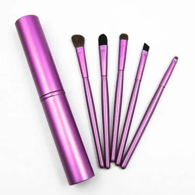 5pcs Travel Portable Mini Eye Makeup Brushes Set Eyeshadow Eyeliner Eyebrow Brush