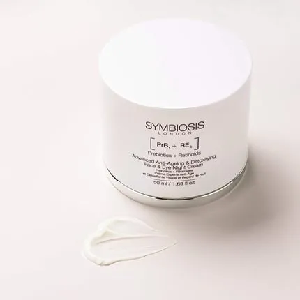 An advanced anti-aging & detoxifying night cream for face & eyes with prebiotics & retinoids Symbiosis London