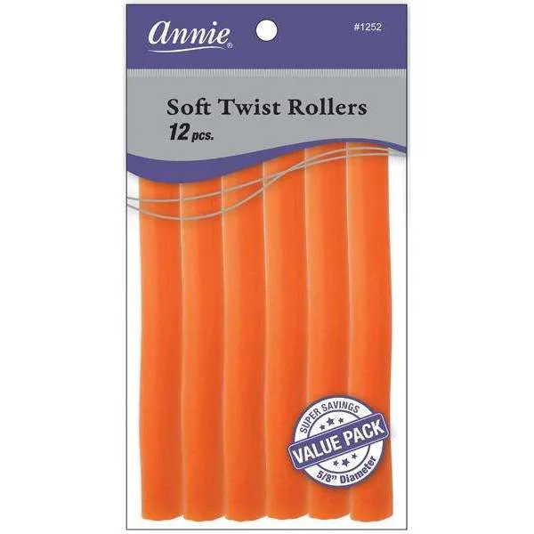 Annie Soft Twist Rollers 58 Orange Value Pack 12pcs 1252