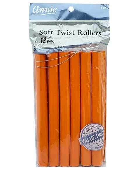 Annie Soft Twist Rollers 58 Orange Value Pack 12pcs 1252