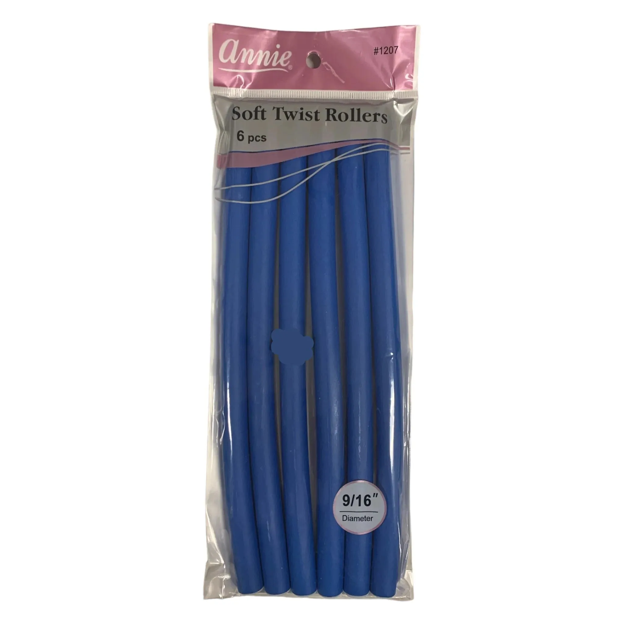 Annie Soft Twist Rollers 9/16" XL Blue 6pcs 1207