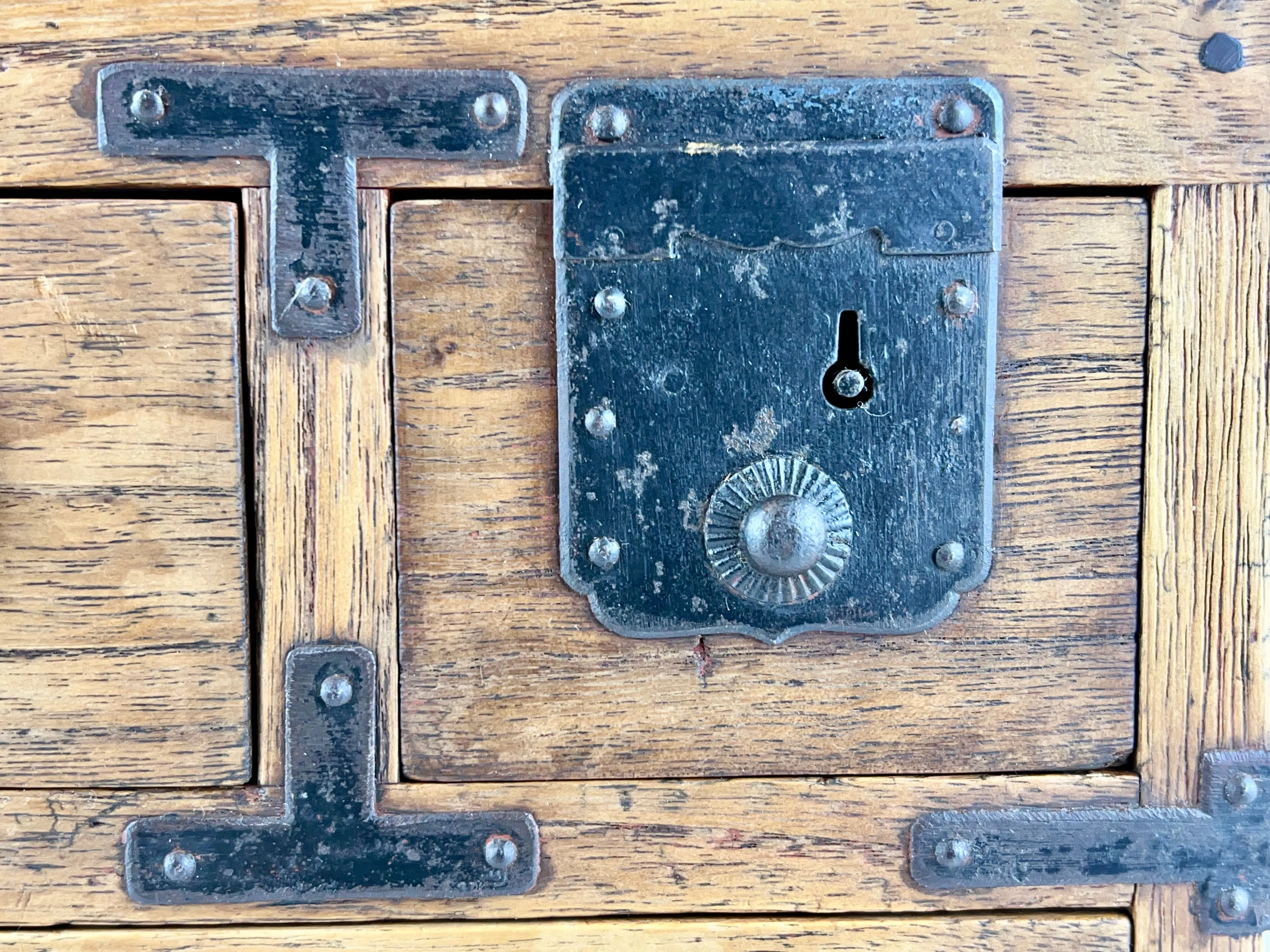 Antique Japanese Meiji Era c1890 Kiri Wood Suzuribako Calligraphy Tansu 12"