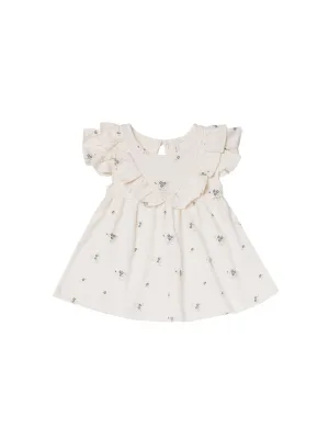 Baby Dress | Sleeveless Ruffle - Ditsy Ocean | Quincy Mae