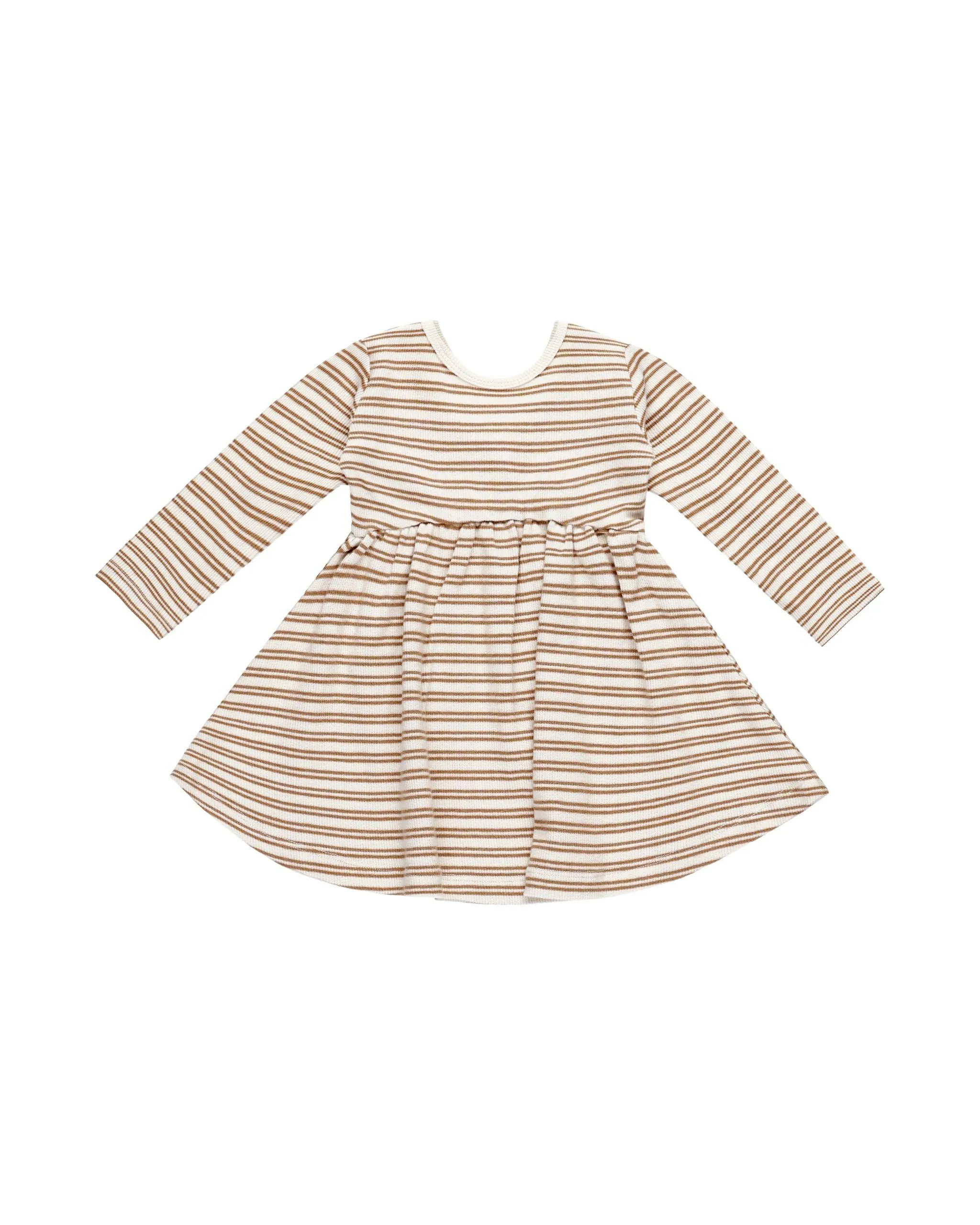 Baby Girls Dresses| Ribbed- Golden Stripe | Quincy Mae