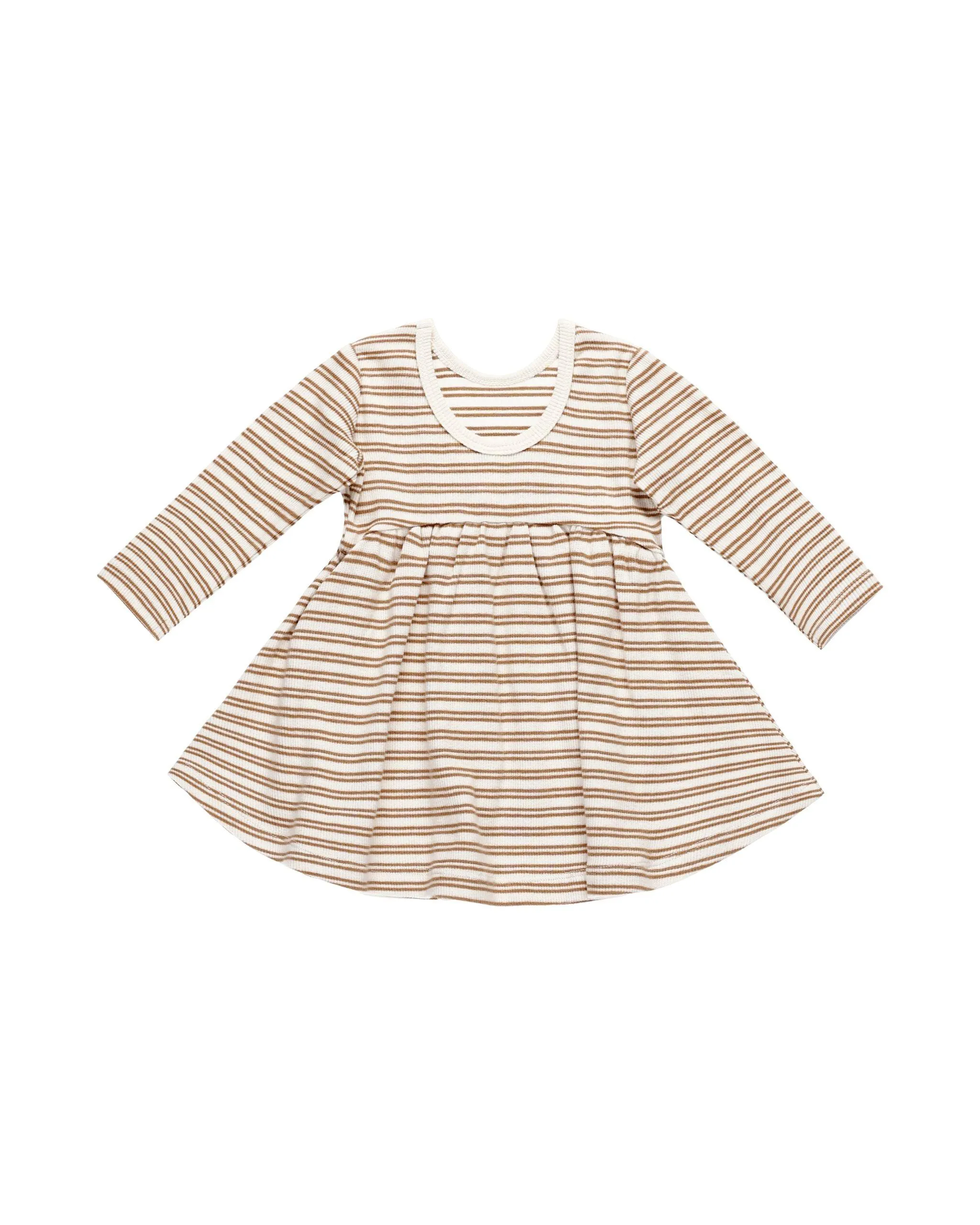 Baby Girls Dresses| Ribbed- Golden Stripe | Quincy Mae