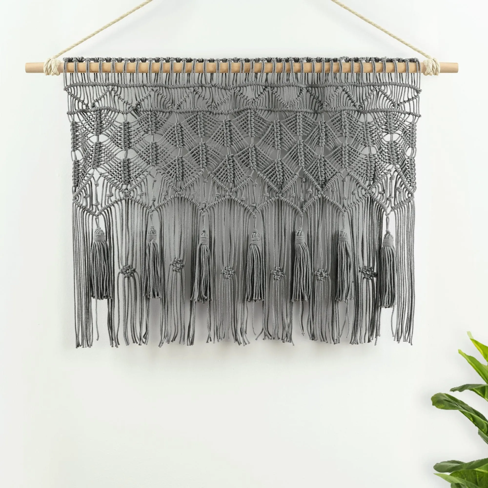 Boho Macrame Tassel Cotton Valance