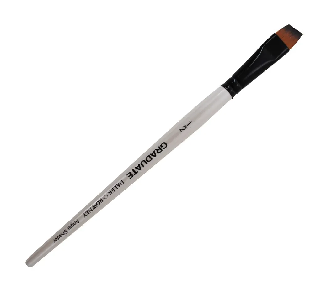 Daler Rowney Graduate Brush Short Handle Synthetic Angle Shedder 1/2=12mm