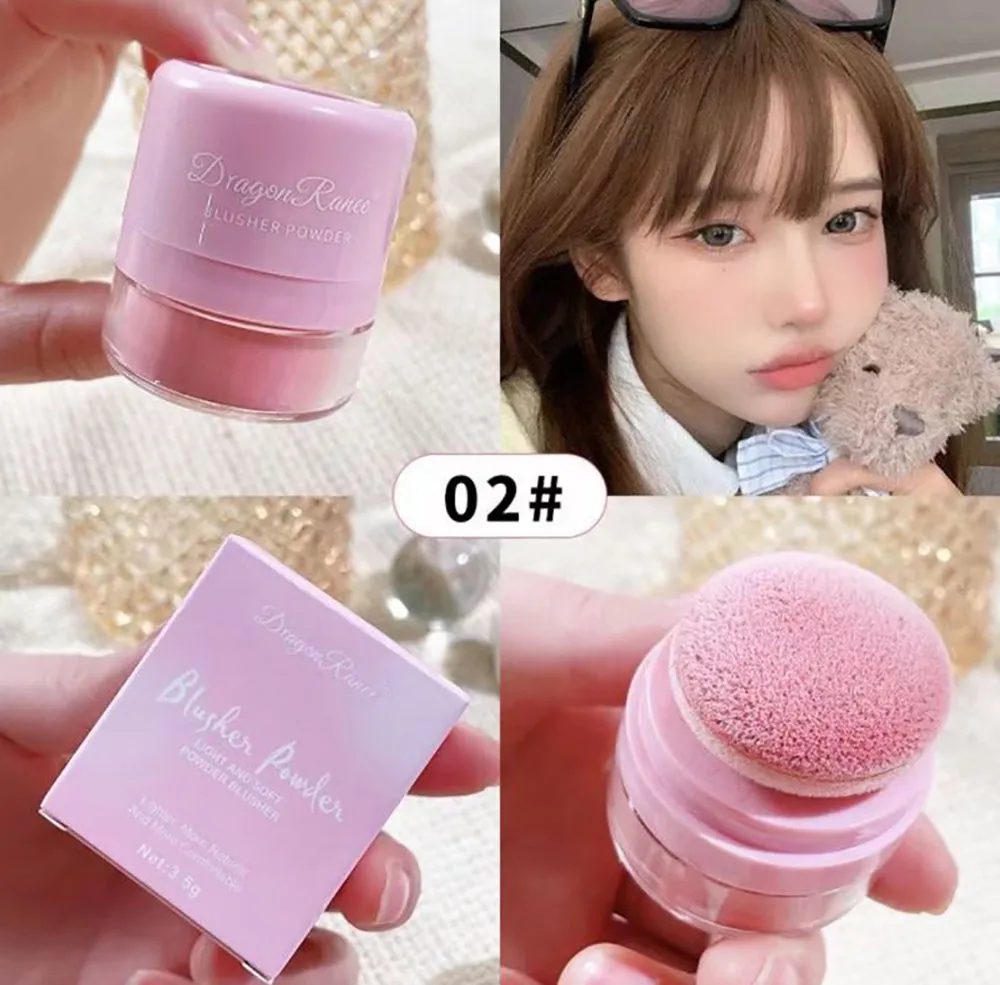 Dragon Ranee Natural Light & Soft Face & cheeks Blusher Powder Long Lasting Highly Pigmented Cushion Blushers DR51