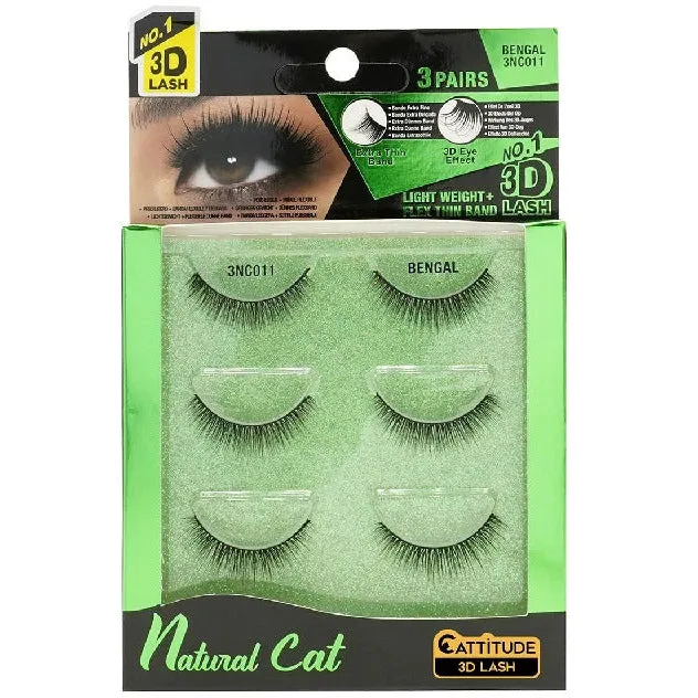 EBIN: Natural Cat 3D LASHES 3Pack