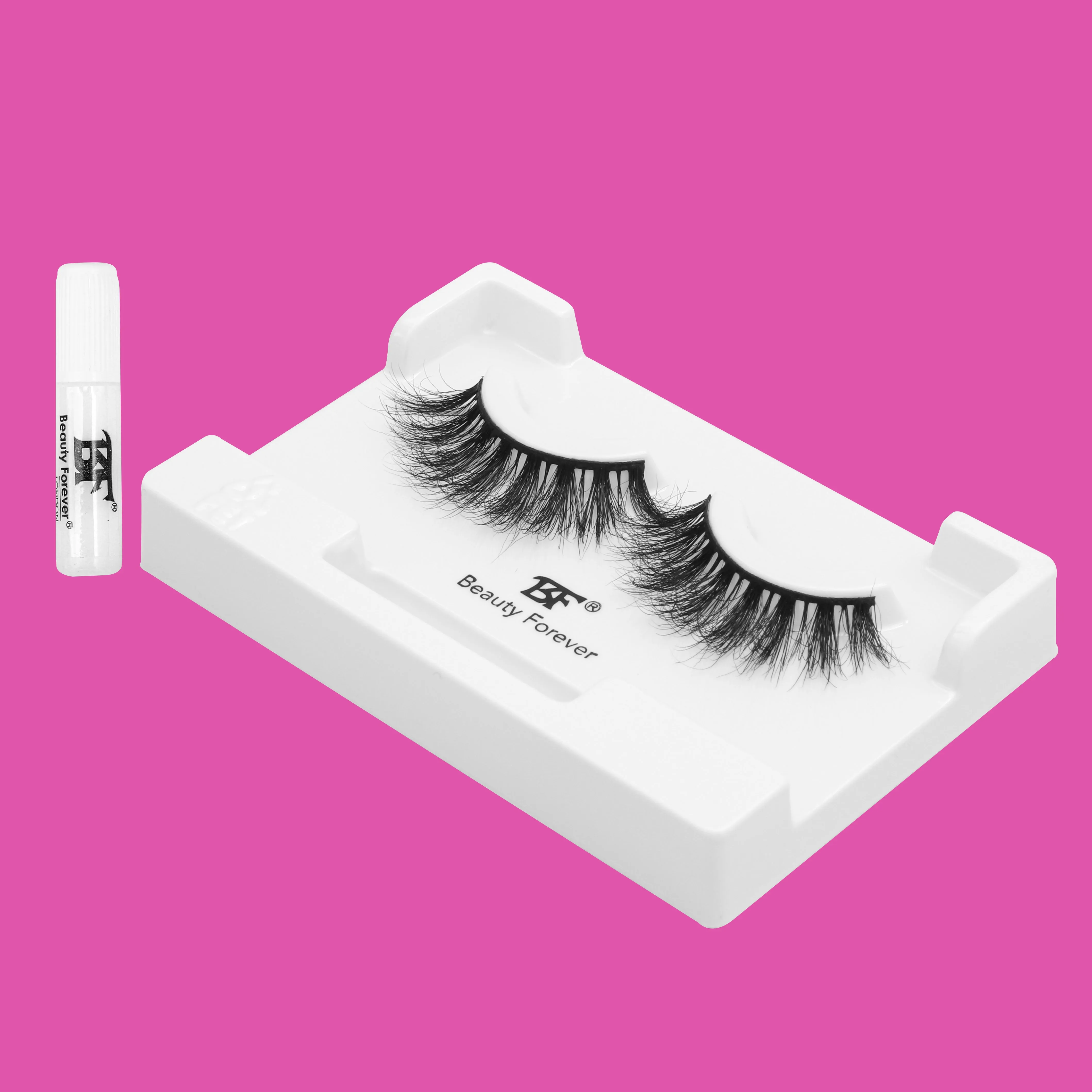 Faux Mink 3D Eyelashes-Mitchelle No. 125 (Elegantly layered lashes for defined looks)