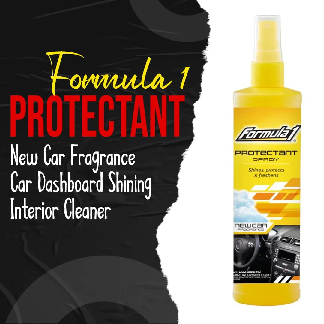 Formula 1 Protectant New Car Fragrance - 295 ML - Car Dashboard Shining Interior Cleaner