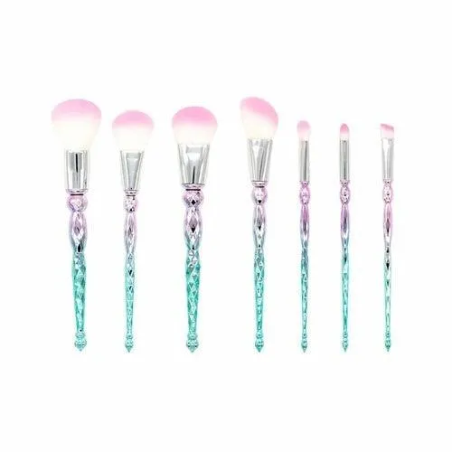 Green And Pink Makeup Brush Set