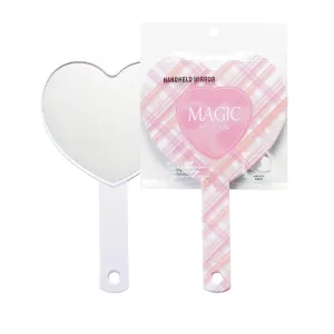 Heart Shaped Plaid Handheld Mirror