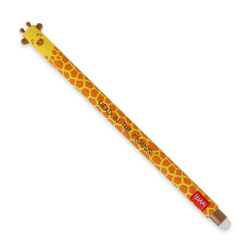 Legami Erasable Gel Pen - Giraffe, Black Ink