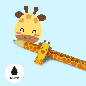 Legami Erasable Gel Pen - Giraffe, Black Ink