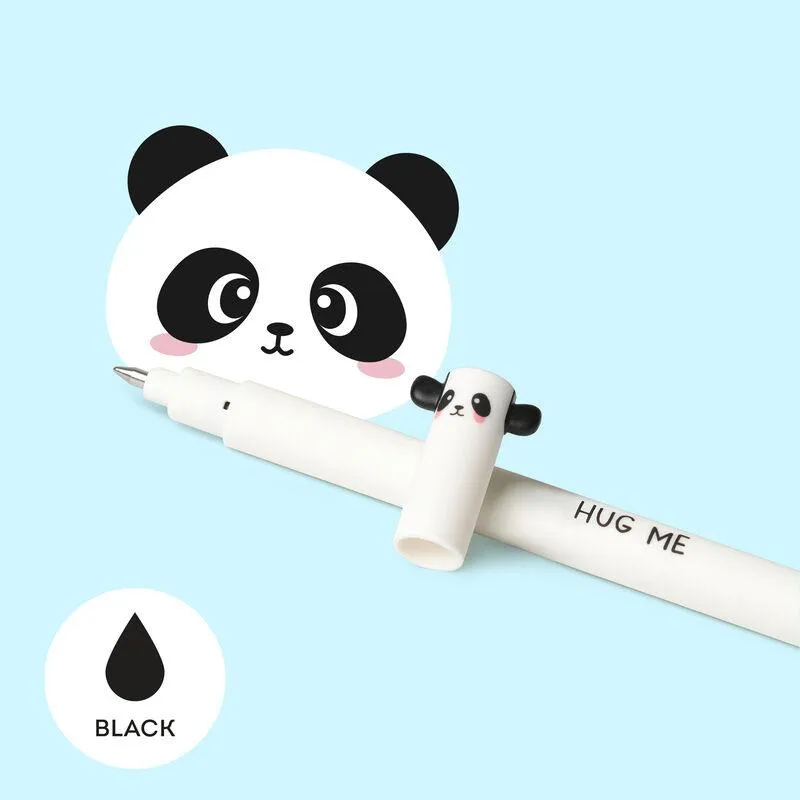 Legami Erasable Gel Pen - Panda, Black Ink