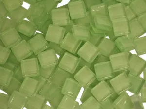 Light Green Crystal Glass Mosaic Tiles 1cm