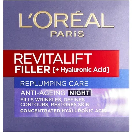 L'Oreal Revitalift Filler Night anti-aging cream with hyaluronic acid 50 ml, L'Oreal