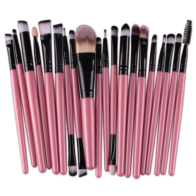 MAANGE 20pcs Makeup Brushes Sets Eye Cosmetic Powder Foundation Blending Eyeliner Eyelash Eyebrow makeup Soft Hair Beauty tool