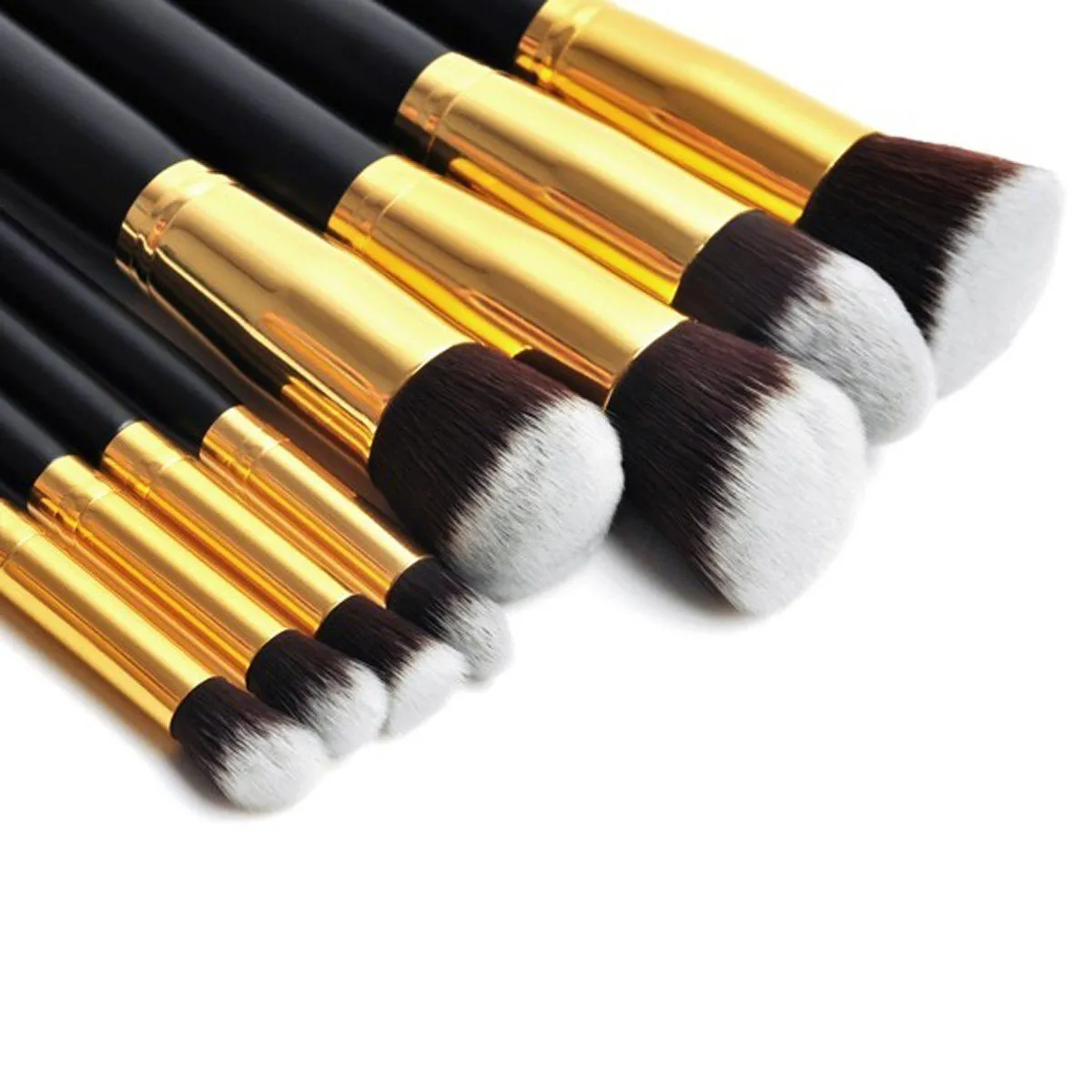 Magik Premium Synthetic 8 PCS Makeup Brushes (Golden Black)