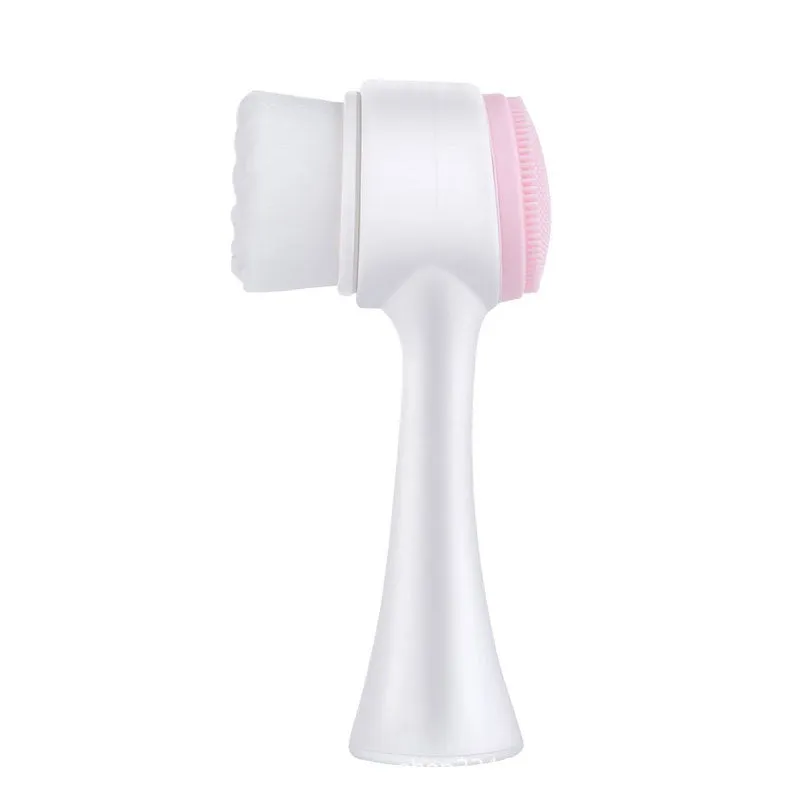 Makeup brush silicone face wash brush cleansing brush instrument 3d double-sided face wash brush manual face wash brush cleaning brush to clean pores