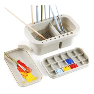 Martol | Multipurpose Brush Basin With Brush Holder | Washing machine Trays | Watercolor Artist Cleaning Cup