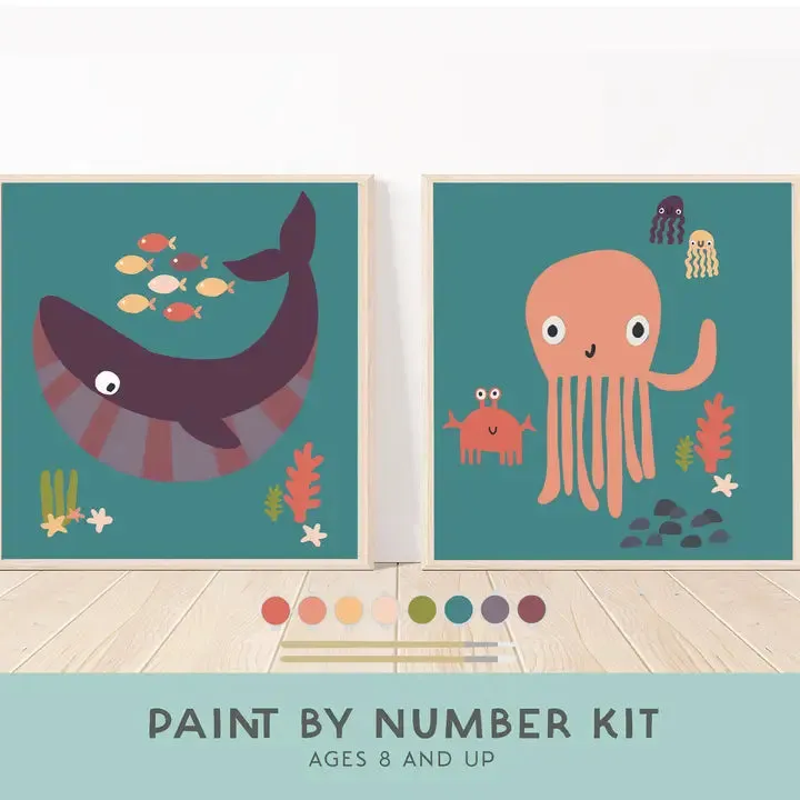 Meditative Art Paint by Number Kit with Easel