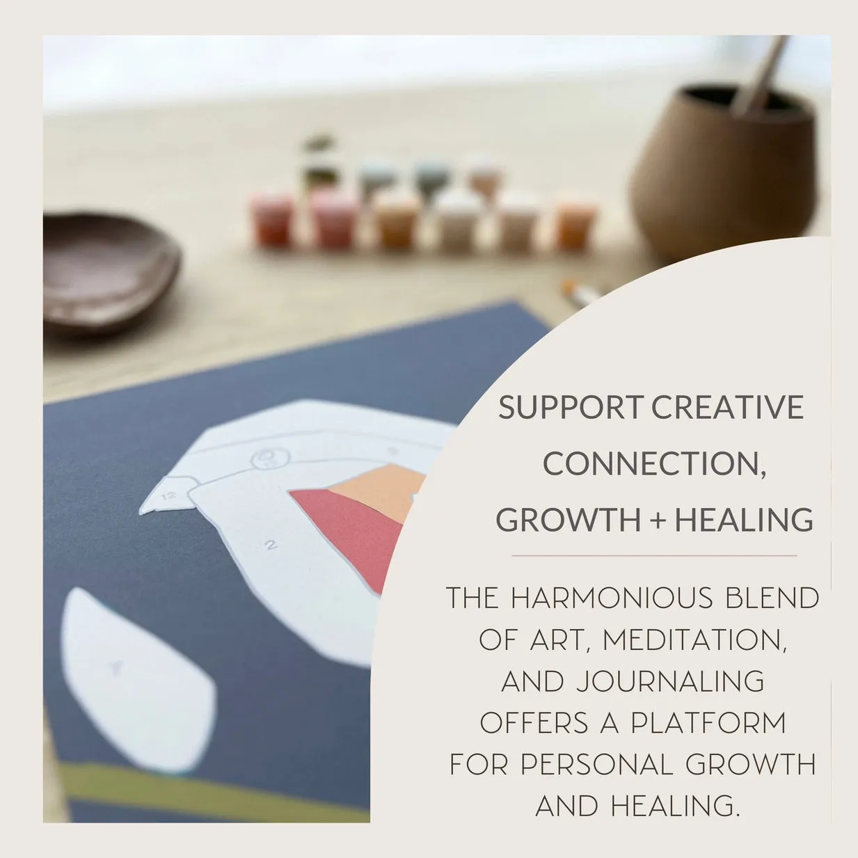 Meditative Art Paint by Number Kit with Easel