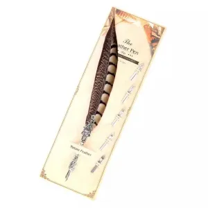 Natural Lady Amherst Pheasant Retro Feather Calligraphy Dip Quill Pen