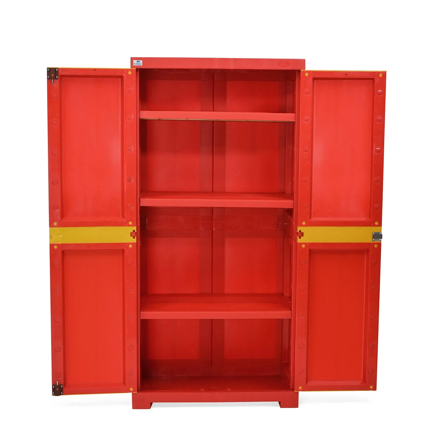 Nilkamal Freedom Mini Medium (FMM) Plastic Storage Cabinet (Bright Red / Yellow)