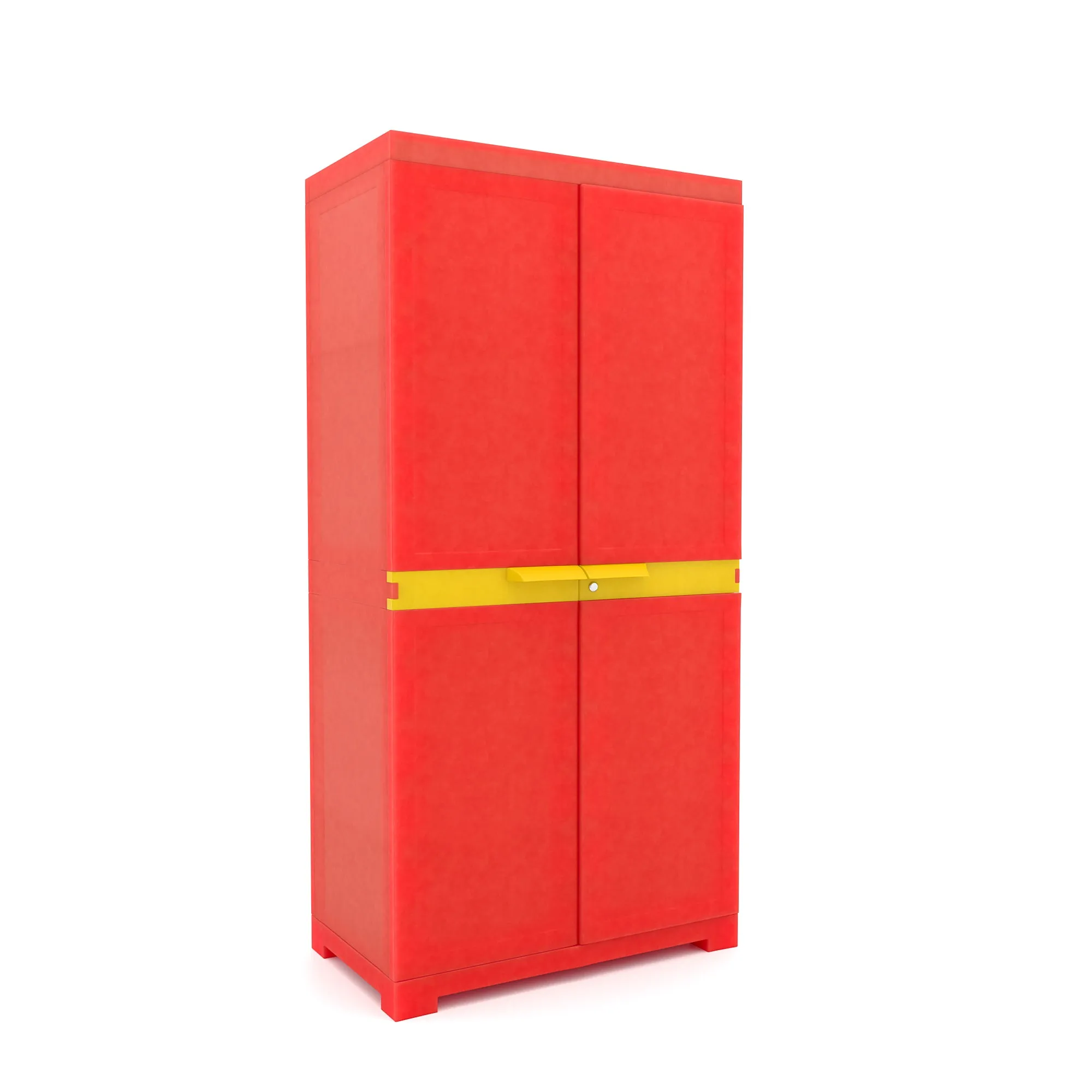 Nilkamal Freedom Mini Medium (FMM) Plastic Storage Cabinet (Bright Red / Yellow)