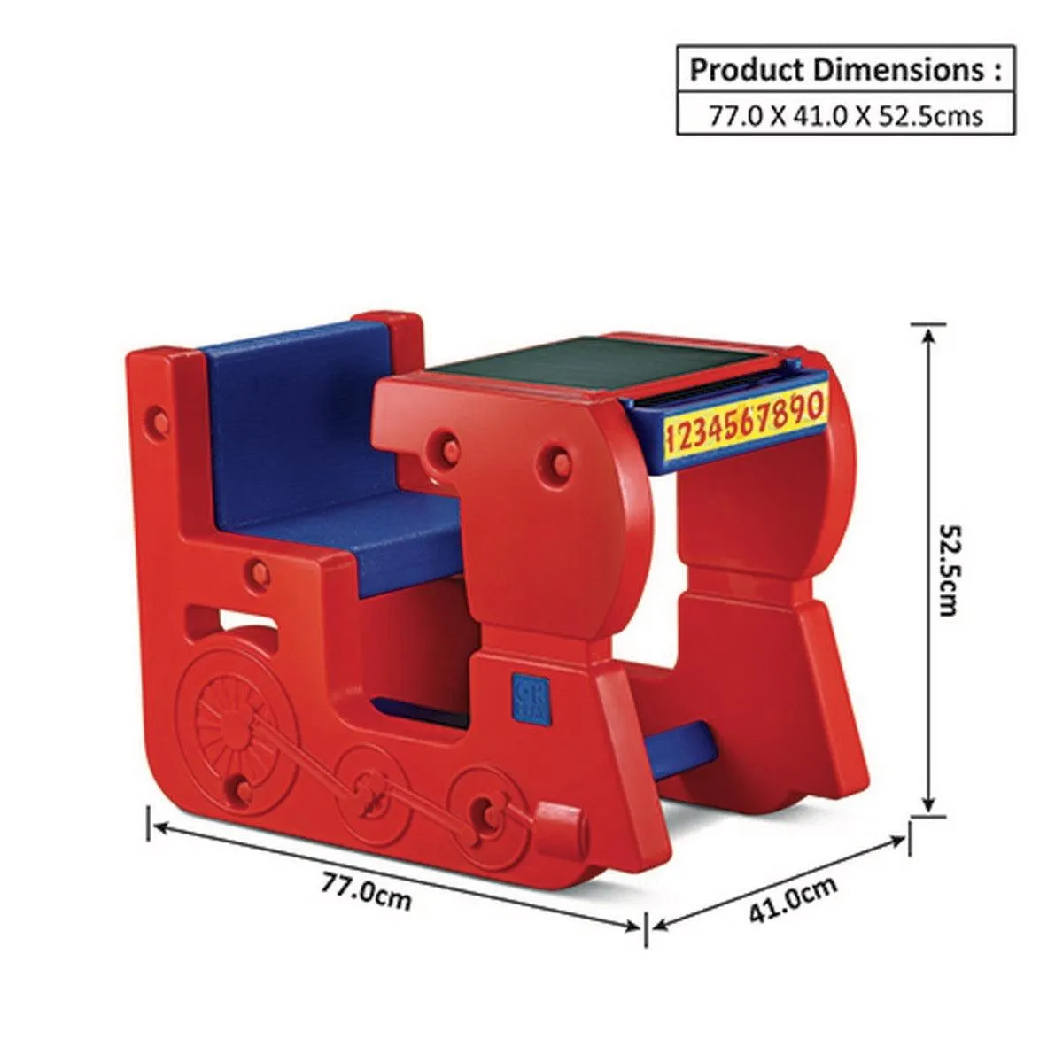 Ok Play Play Pet Single, Chair‚ Desk Set For Kids, Perfect For Home And School, Red & Blue, 2 to 4 Years