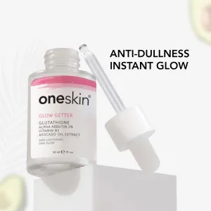 Oneskin Glow Getter - Glutathione Alpha Arbutin 2%, Vitamin B3, Avocado Oil Extract - 30ml