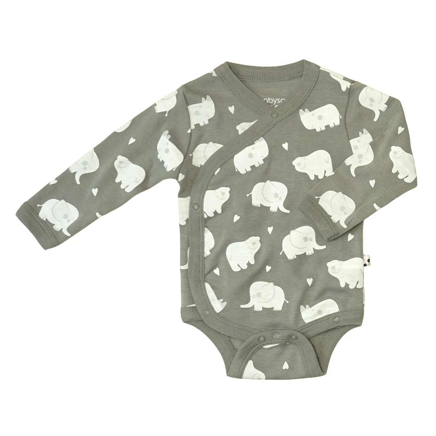 Organic Pattern Long Sleeve Kimono Bodysuit/Onesie