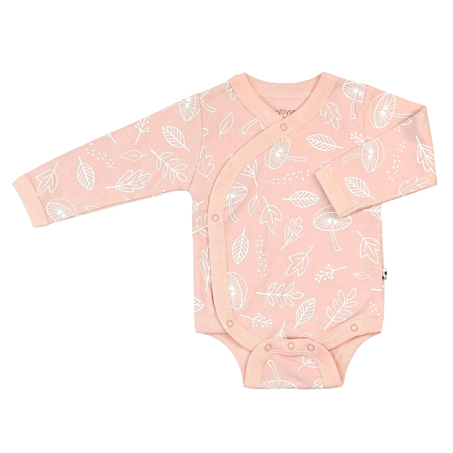 Organic Pattern Long Sleeve Kimono Bodysuit/Onesie