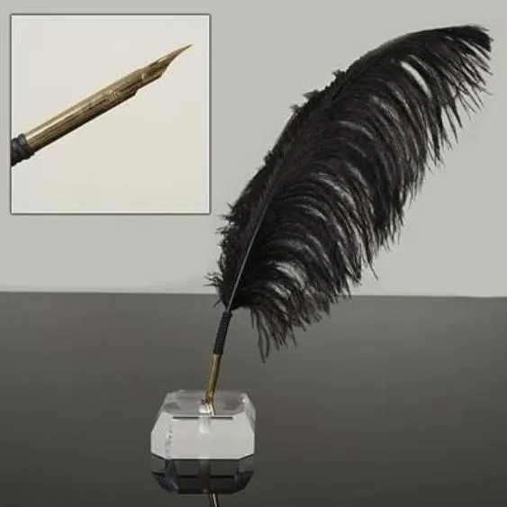 Ostrich Feather Calligraphy Quill Dip Pen