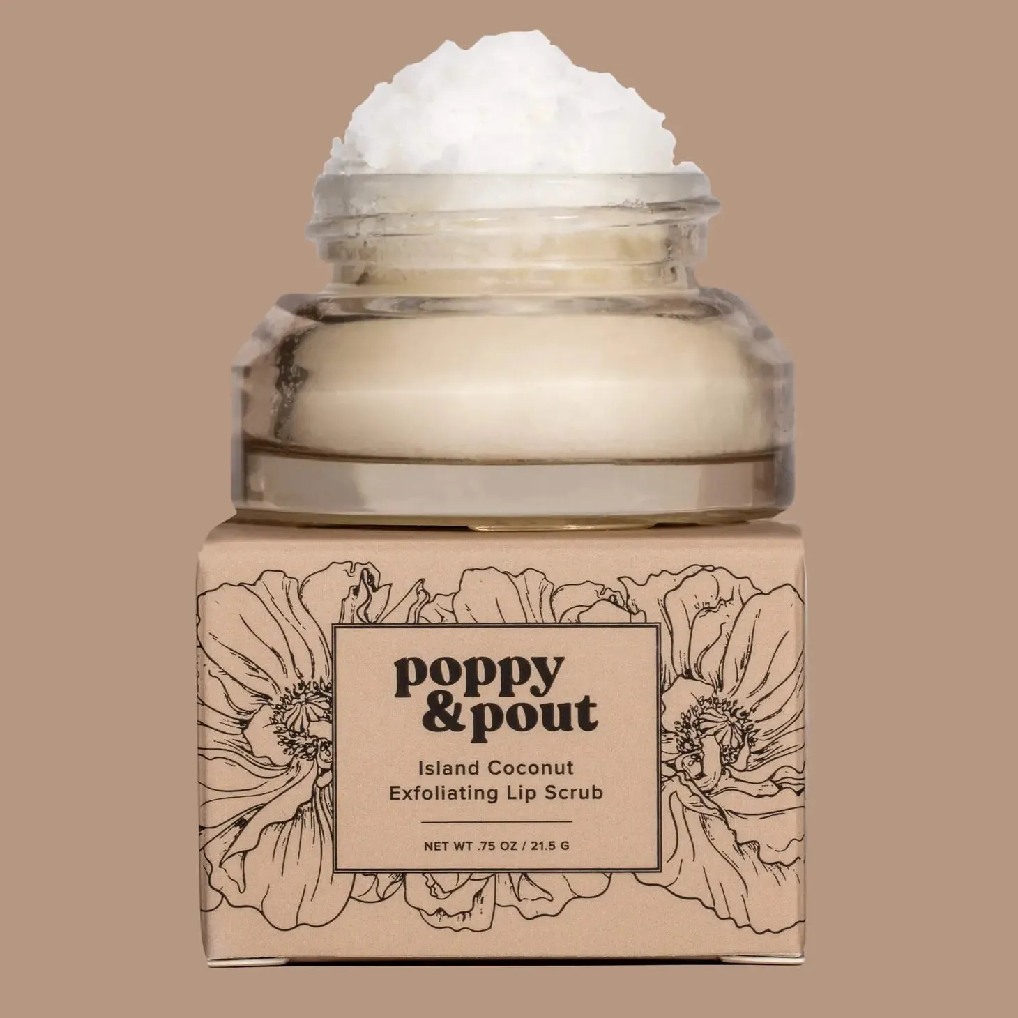 Poppy & Pout Lip Scrub - Island Coconut