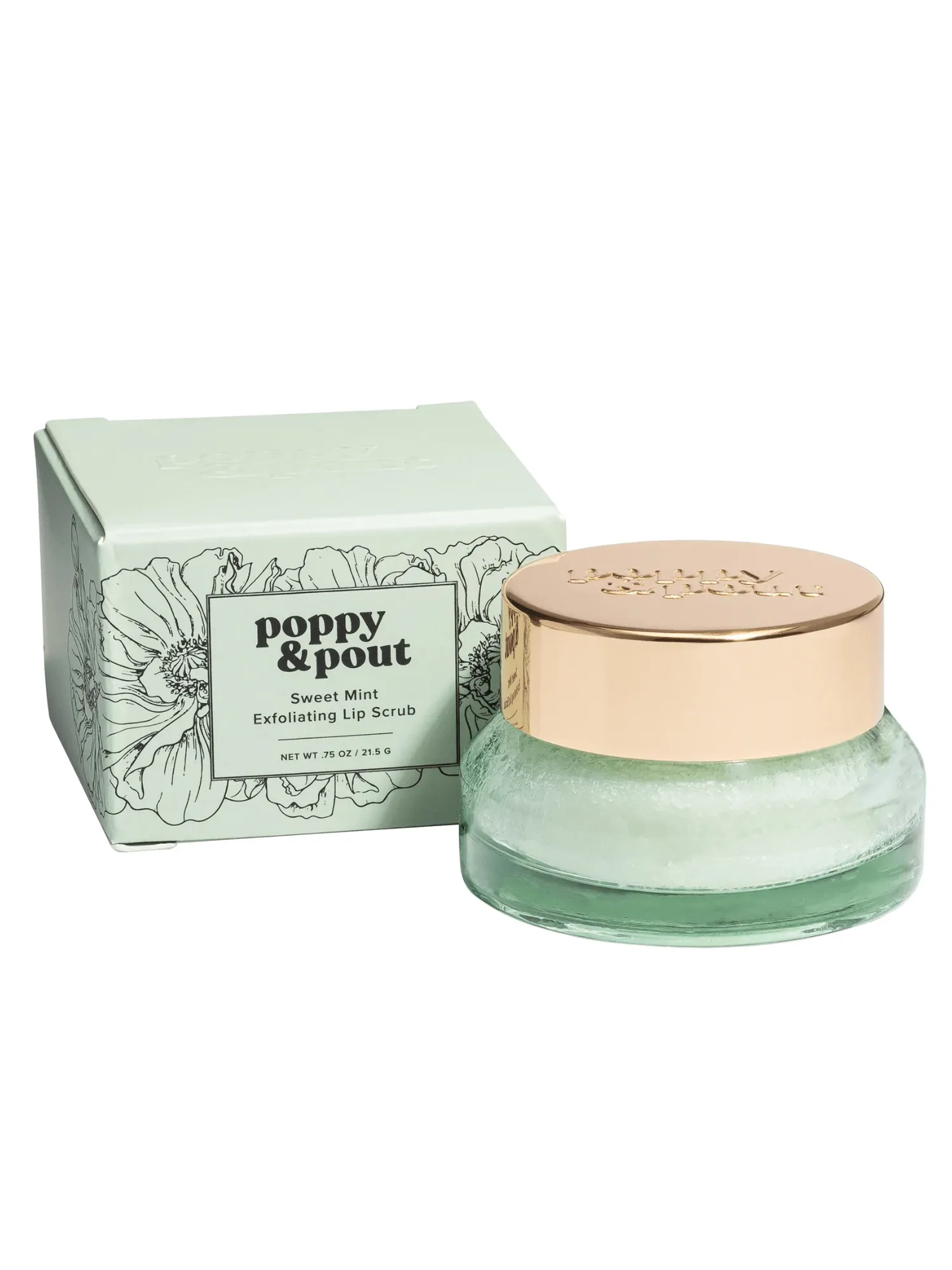 Poppy & Pout Lip Scrub, Sweet Mint - Brands We Love