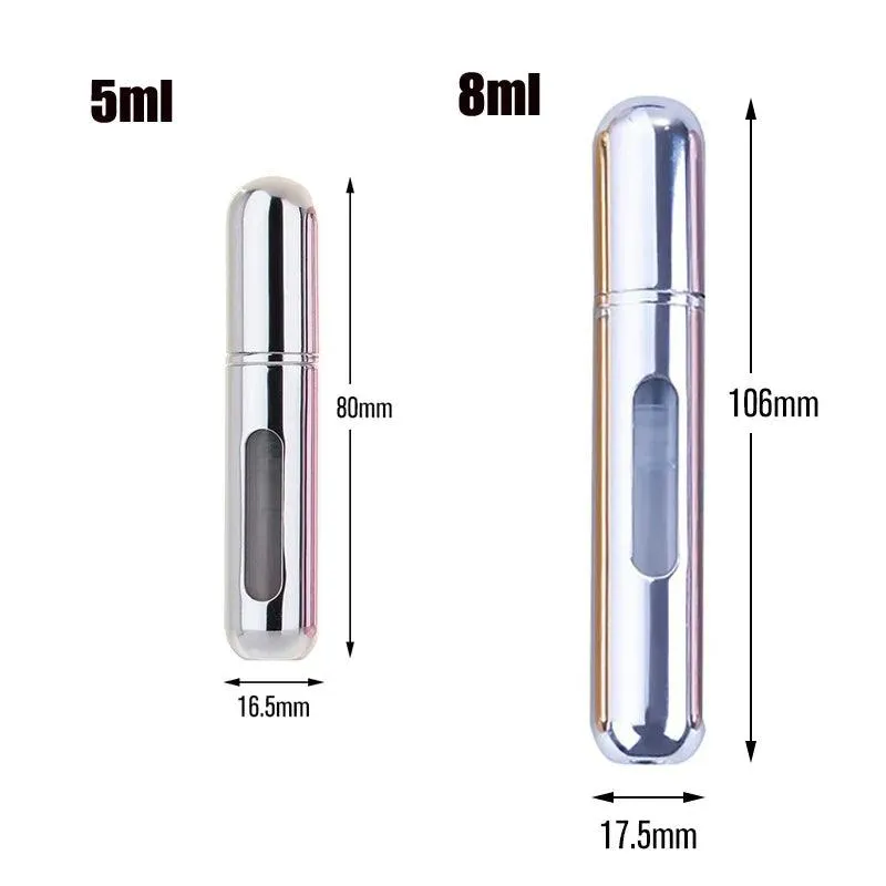 Portable Perfume Spray Bottles - Mini Cosmetic Travel Containers